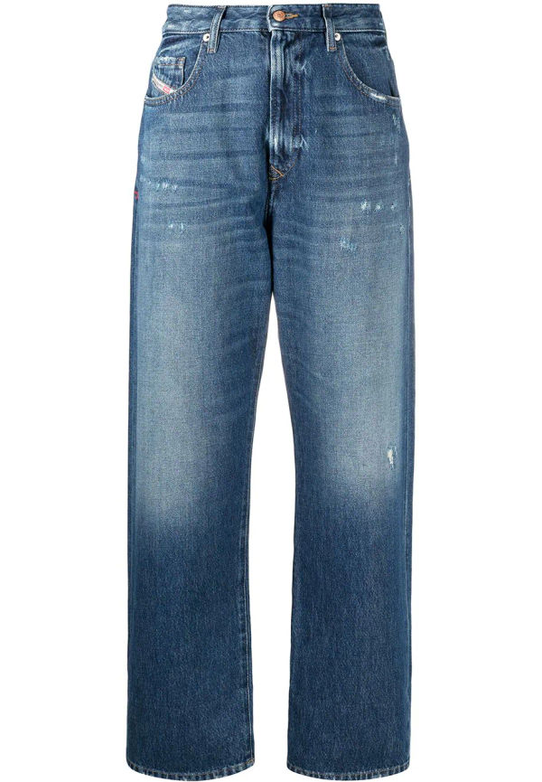 Diesel tapered-jeans med vida ben - Blå