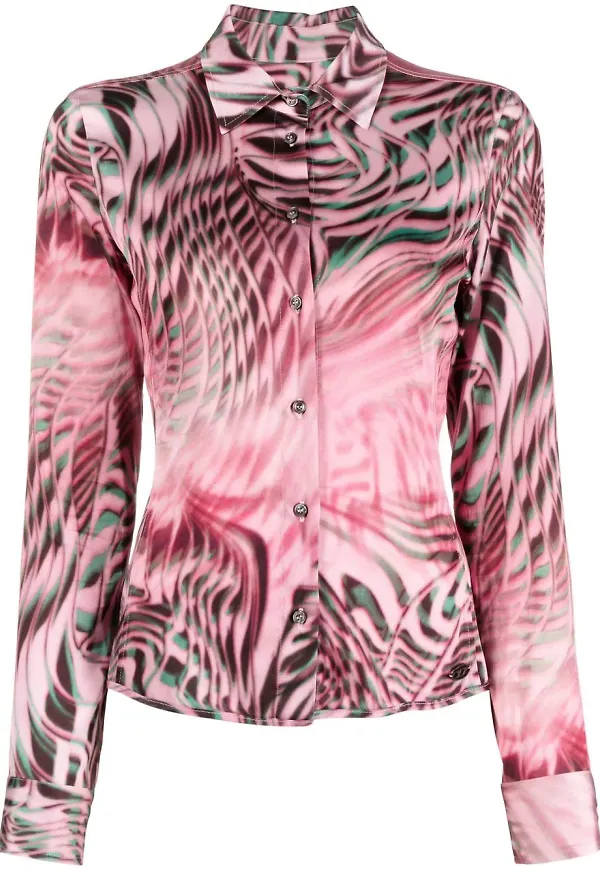 Diesel topp med grafiskt tryck - Rosa