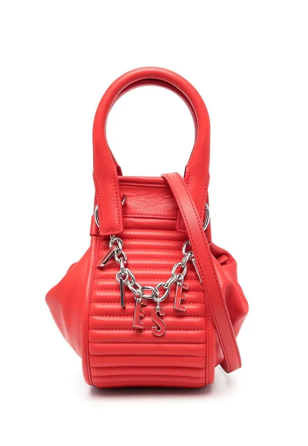 Diesel totebag med logotypberlock - Röd
