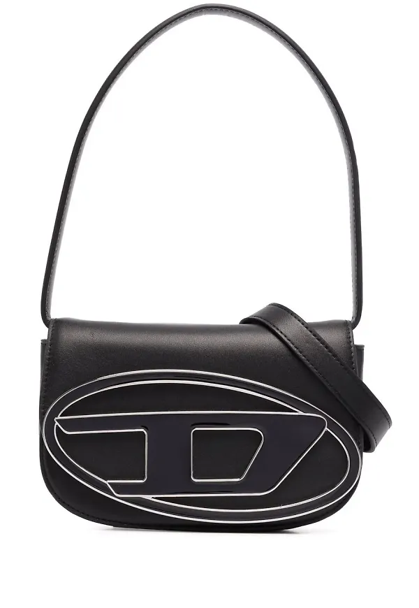 Diesel totebag med logotypplakett - Svart
