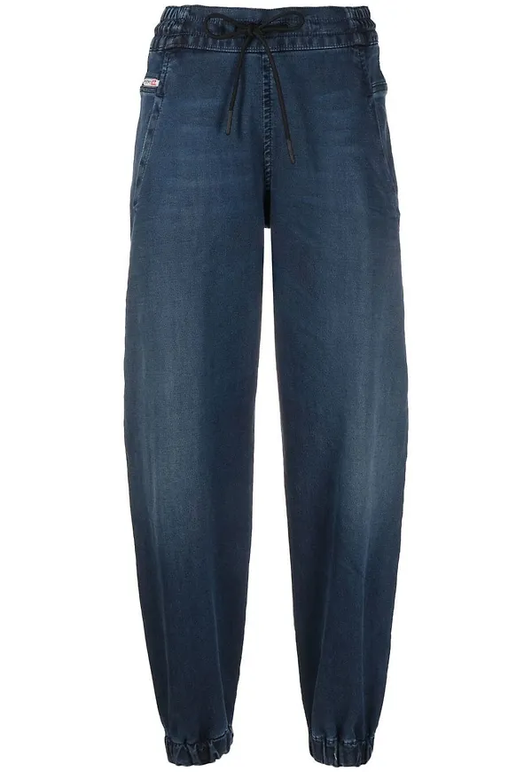 Diesel trackpants i denim - Blå