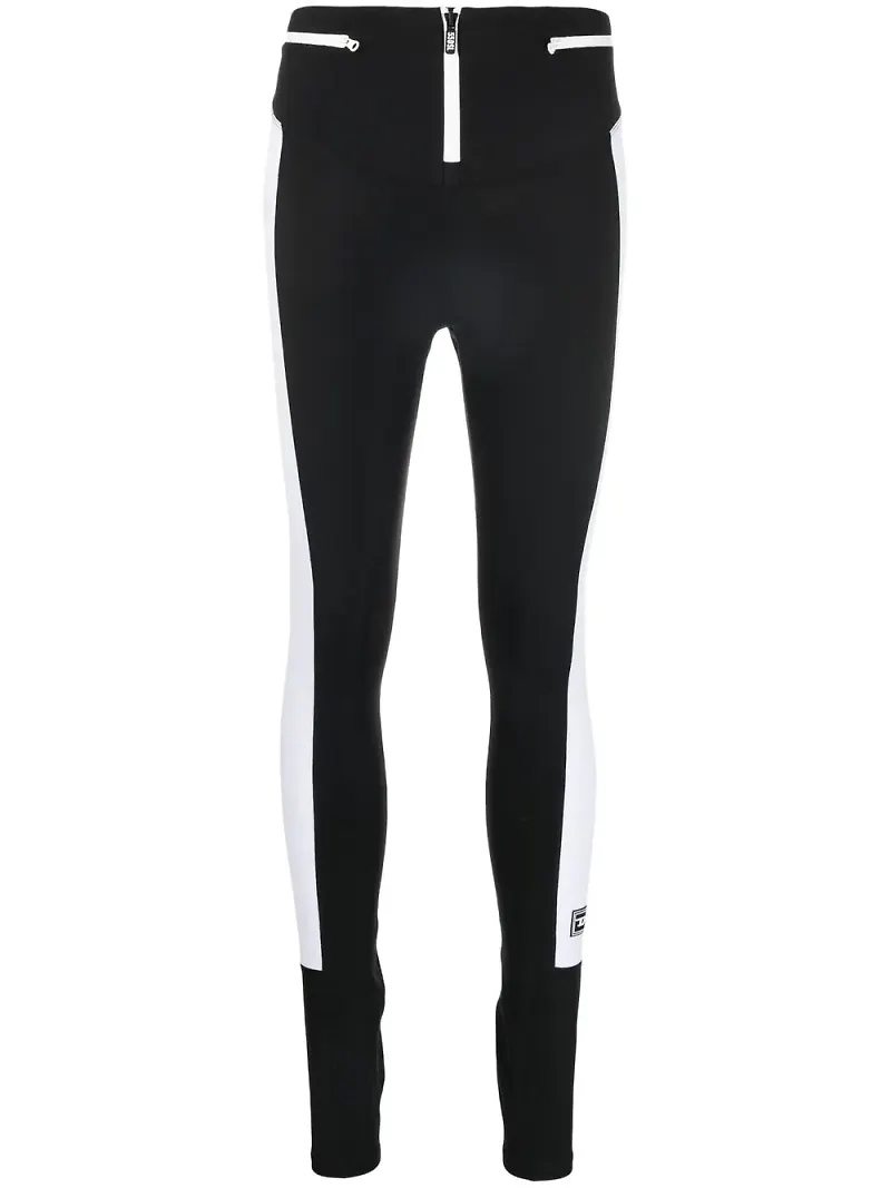Diesel träningsleggings med logotyprand - Svart