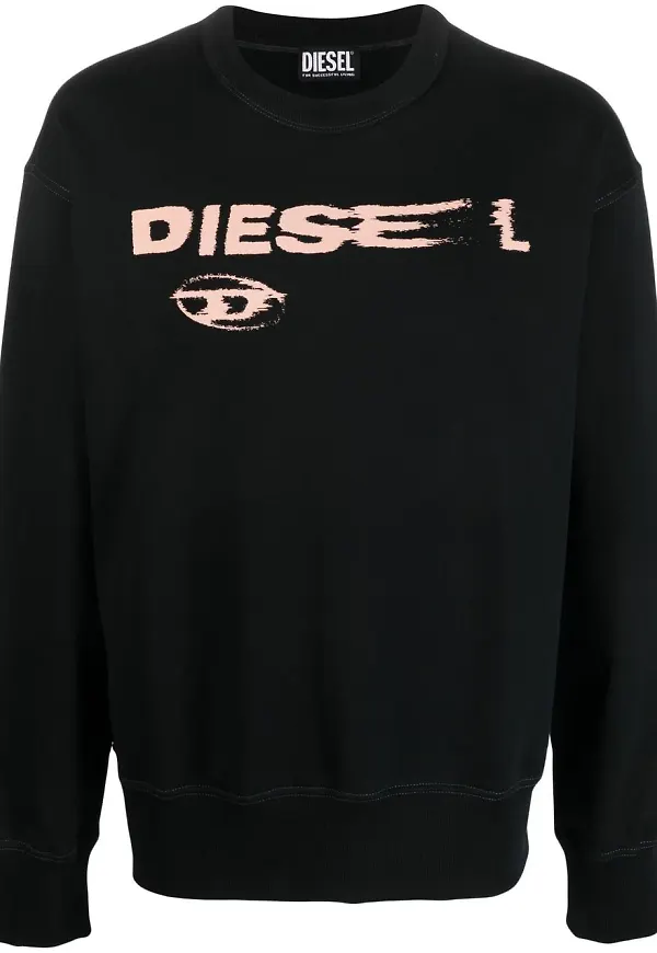 Diesel tröja med grafiskt tryck - Svart