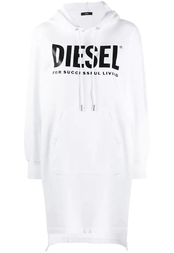 Diesel tröjklänning med dragsko - Vit