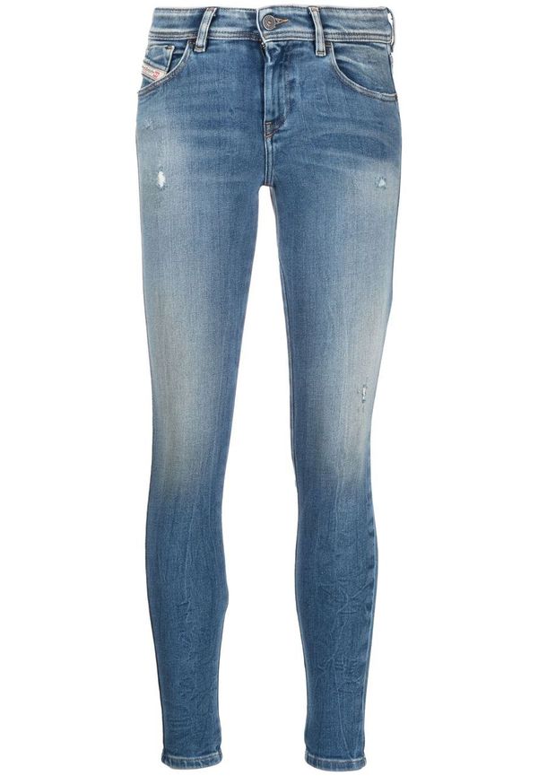 Diesel tvättade skinny-jeans - Blå
