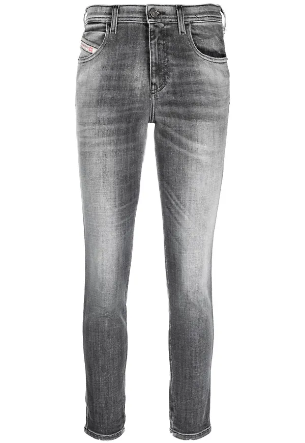 Diesel tvättade skinny-jeans - Grå