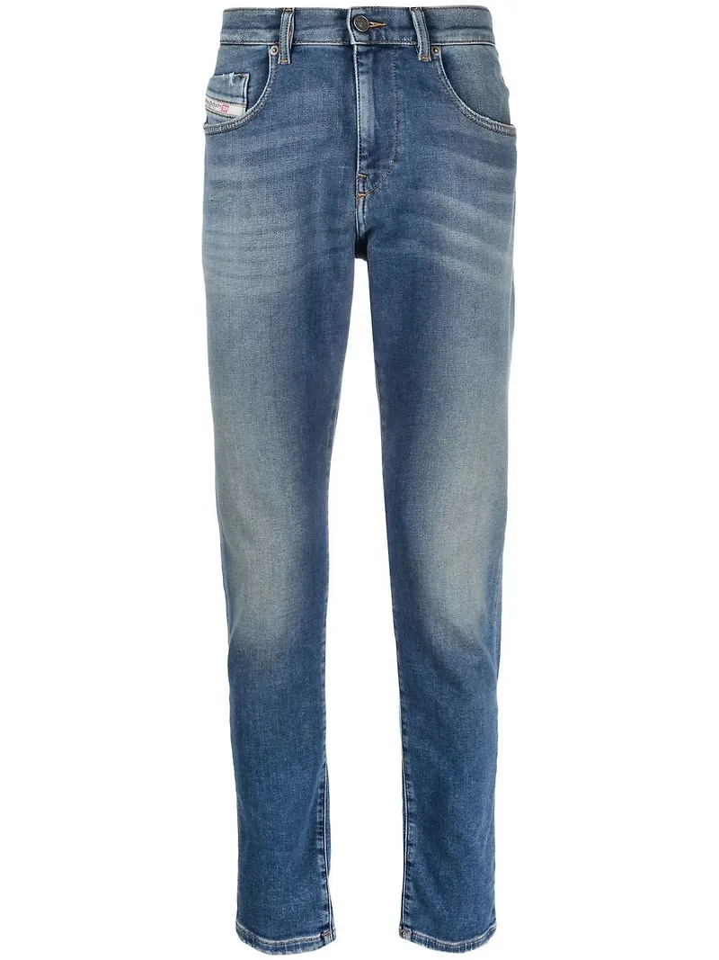 Diesel tvättade slim fit-jeans - Blå