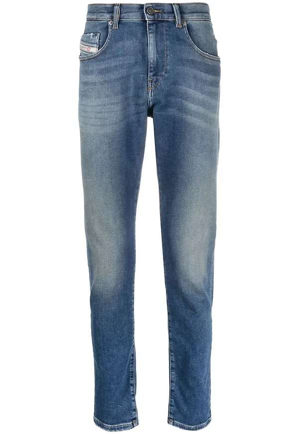 Diesel tvättade slim fit-jeans - Blå