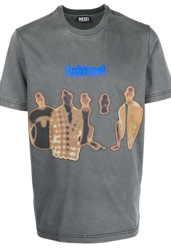 Diesel Universal Movement t-shirt - Grå
