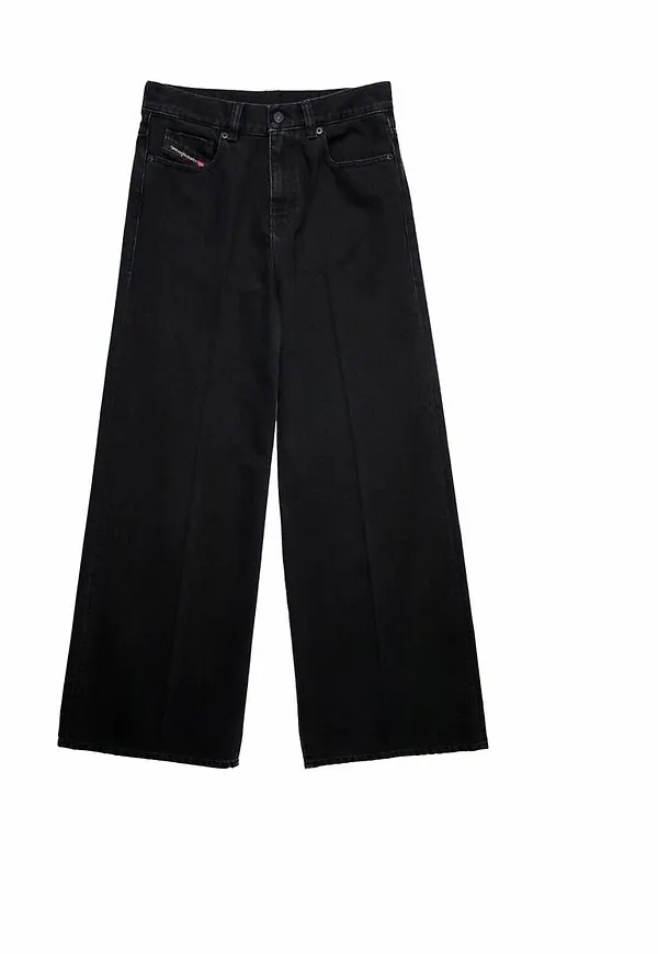 Diesel Wide Jeans Svart, Dam