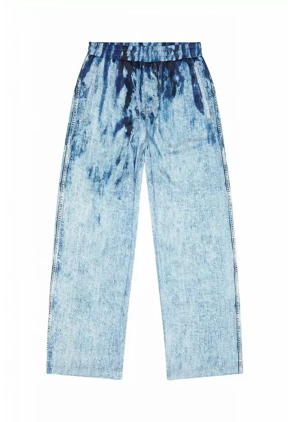 Diesel Wide Trousers Blå, Dam