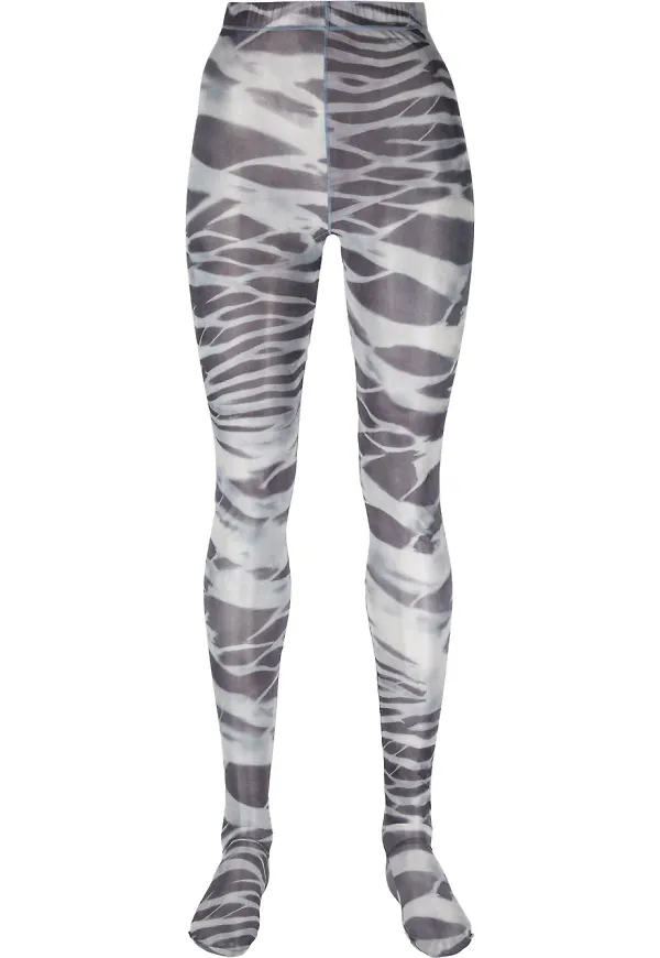 Diesel zebramönstrade leggings - Grå