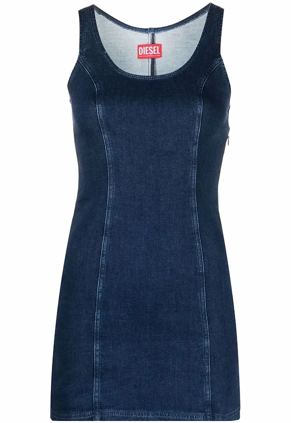 Diesel ärmlös miniklänning i denim - Blå
