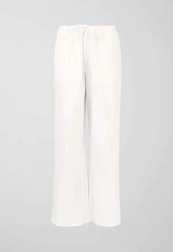 Dina petite linen blend trousers