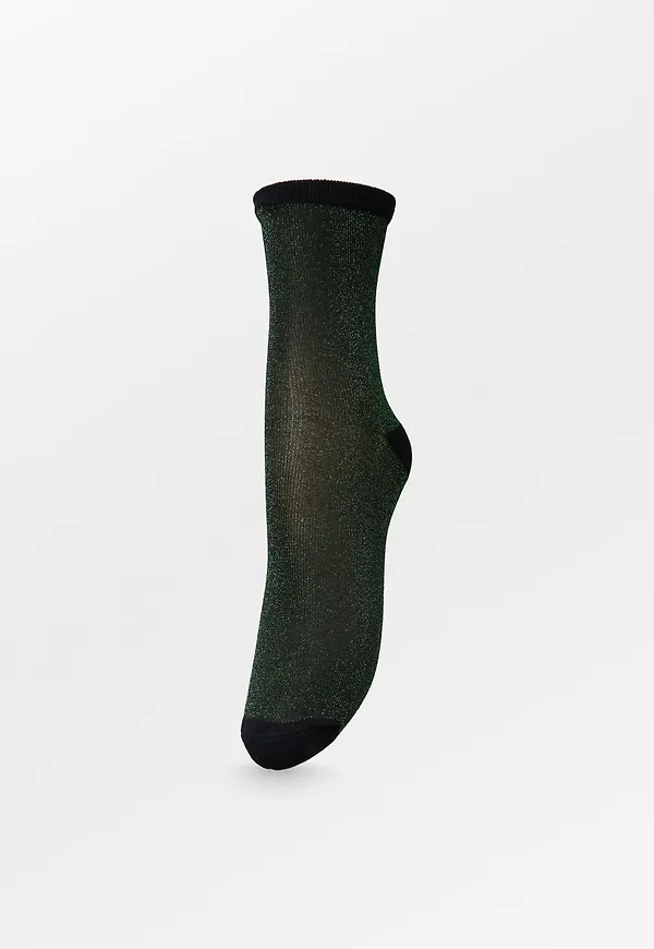 Dina Solid Glittersock - Green