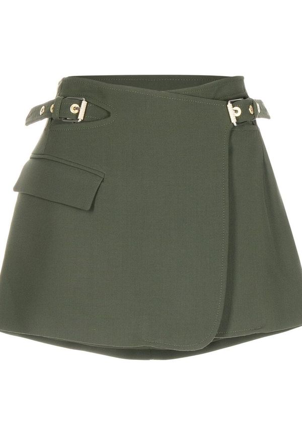 Dion Lee A-linjeformad minikjol - Grön