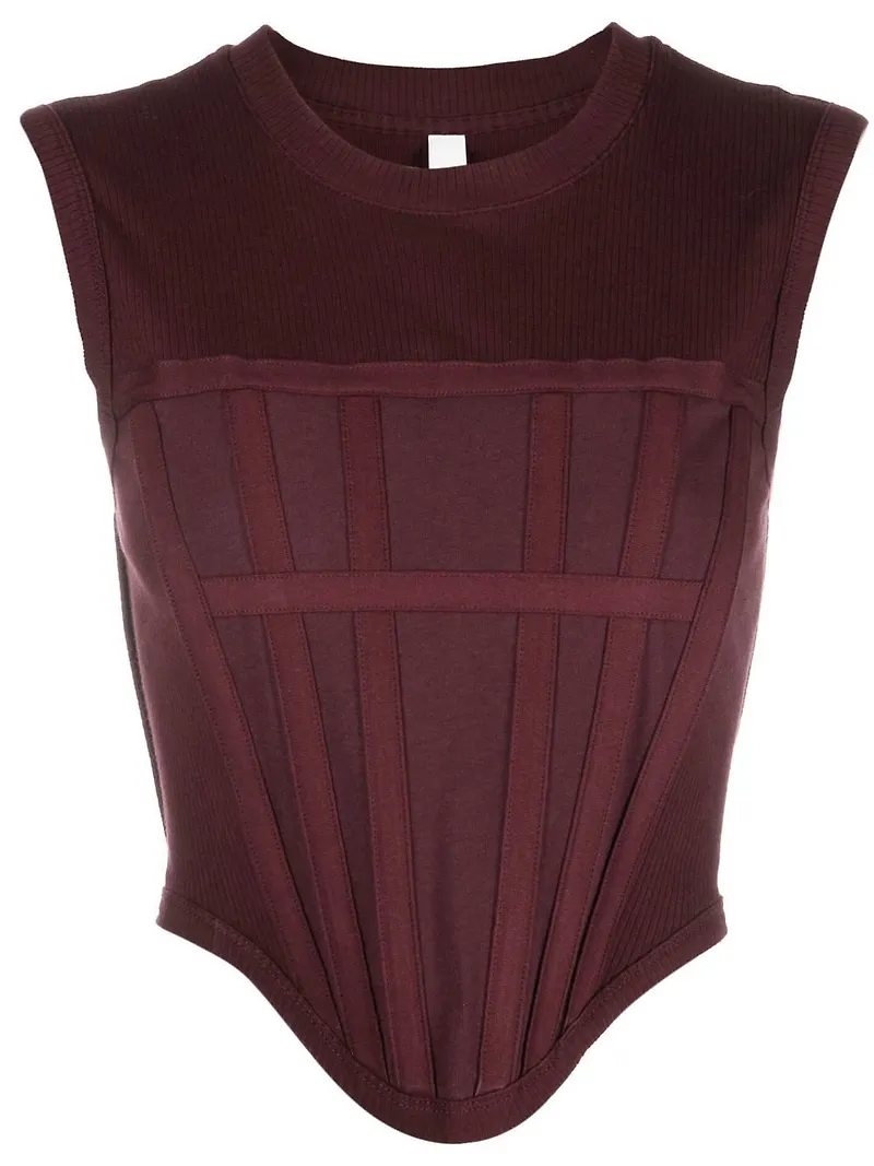 Dion Lee asymmetriskt linne - Röd