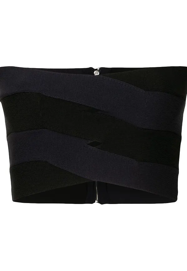 Dion Lee axelbandslös topp - Svart
