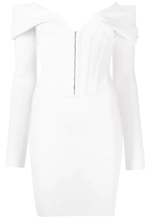 Dion Lee baraxlad korsettklänning - Vit