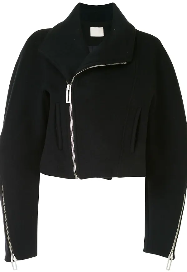 Dion Lee beskuren bikerjacka - Svart
