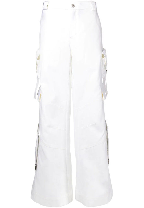Dion Lee cargobyxor med vida ben - Vit