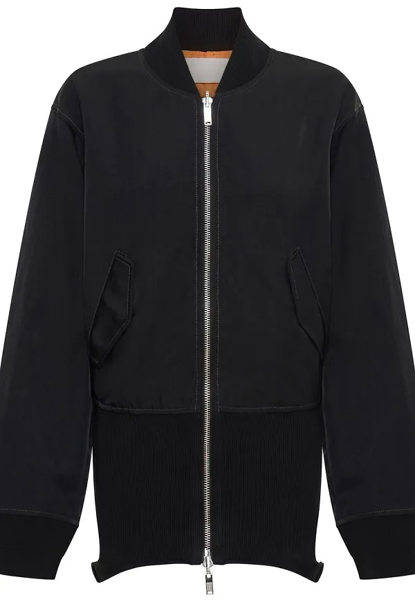 Dion Lee convertible rib bomber - Svart