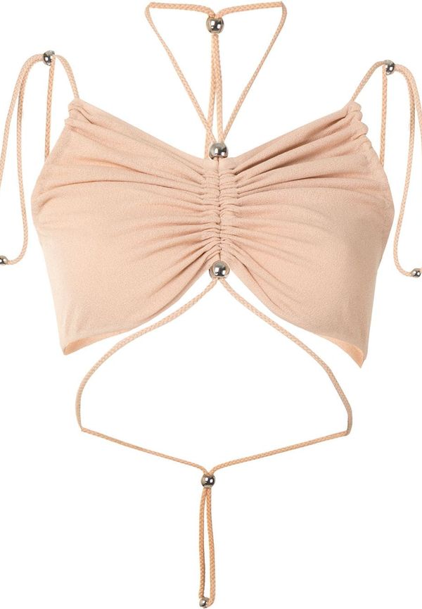 Dion Lee croptop med fjäril - Rosa