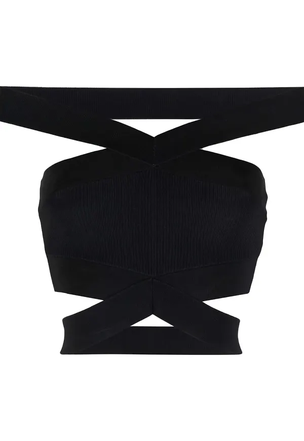 Dion Lee croptop med remdesign - Svart