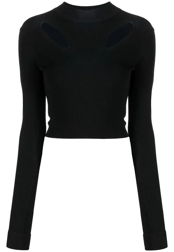 Dion Lee croptop med utsnitt - Svart