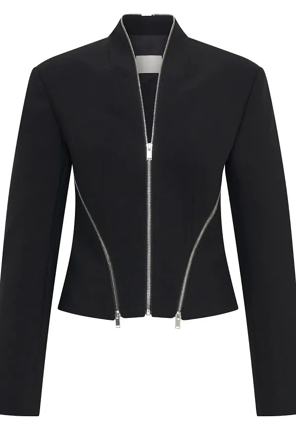 Dion Lee Diverge zip jacket - Svart