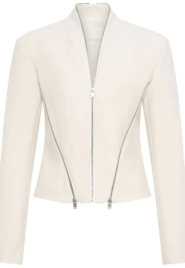 Dion Lee Diverge zip jacket - Vit
