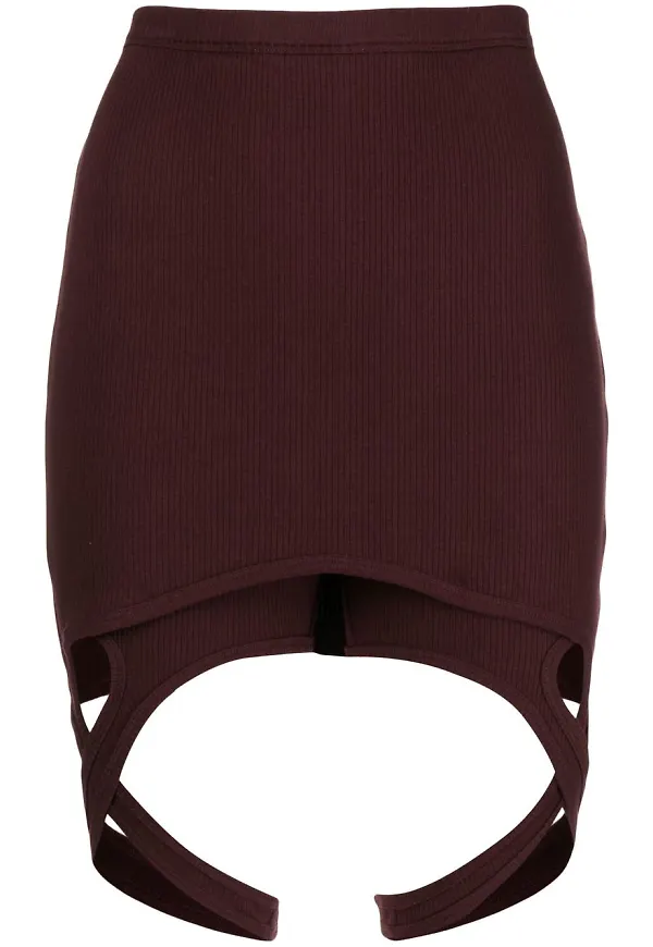 Dion Lee Double Lock minikjol - Röd