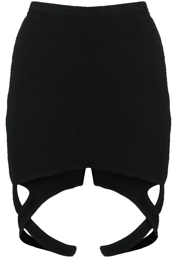 Dion Lee Double Lock minikjol - Svart