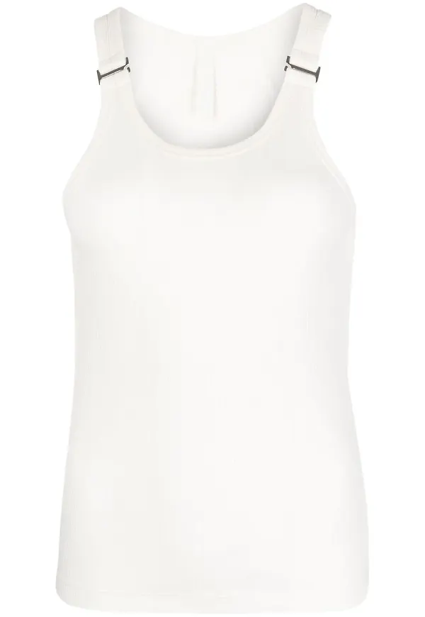 Dion Lee E-Hook ribbat linne - Vit