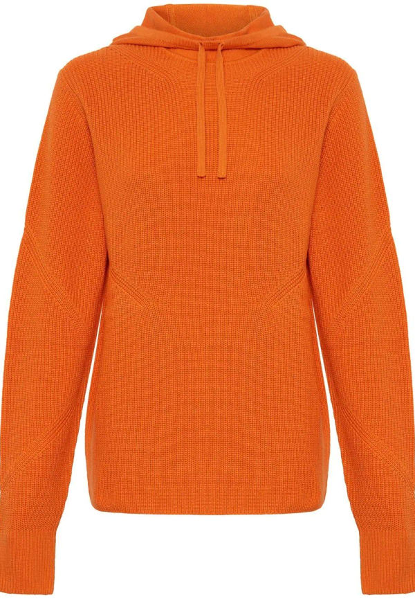 Dion Lee Engineered ribbad huvtröja - Orange
