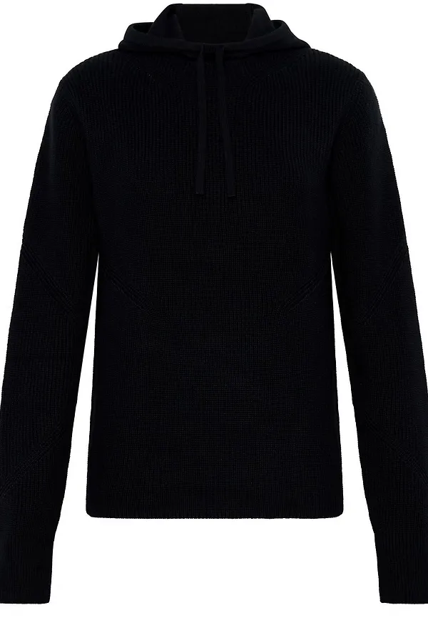 Dion Lee Engineered ribbad huvtröja - Svart
