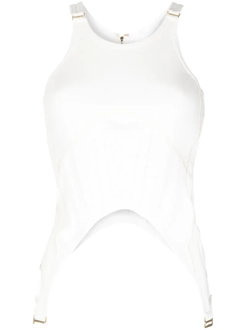 Dion Lee Fin Corset linne - Vit