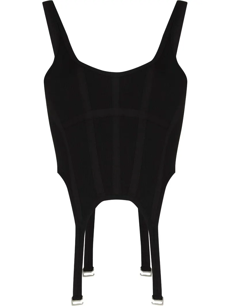 Dion Lee Garter korsett i stretch - Svart