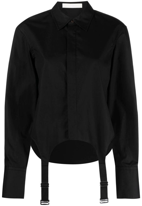 Dion Lee halternecktopp med knäppning - Svart