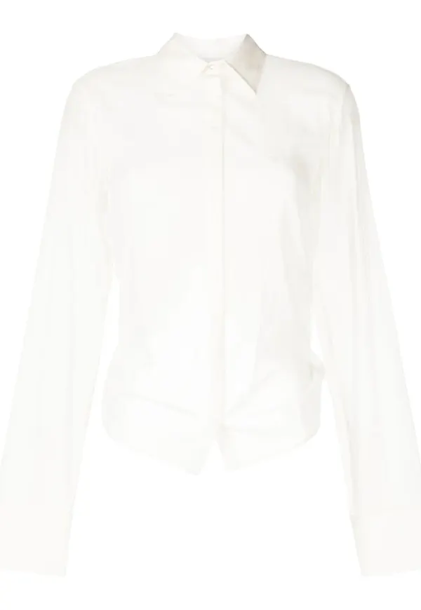 Dion Lee halvskir skjorta - Vit