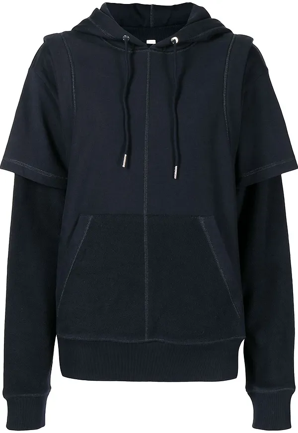 Dion Lee hoodie med dragsko - Blå