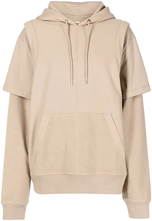 Dion Lee hoodie med dragsko - Brun