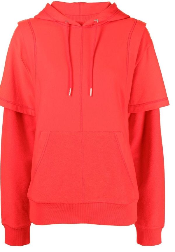 Dion Lee hoodie med dragsko - Röd