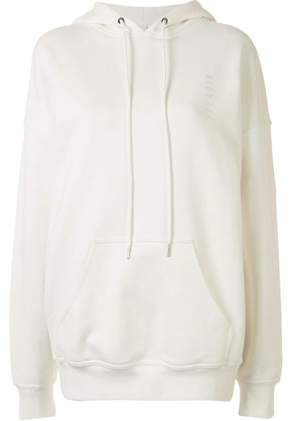 Dion Lee huvtröja i oversize-modell med broderad logotyp - Vit