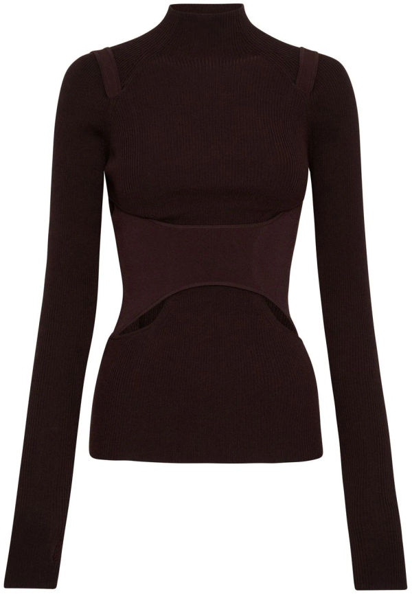 Dion Lee Interlink Skivvy tröja med utskuren detalj - Brun