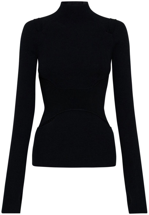 Dion Lee Interlink Skivvy tröja med utskuren detalj - Svart