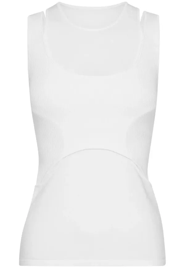 Dion Lee Interlink stickat linne - Vit