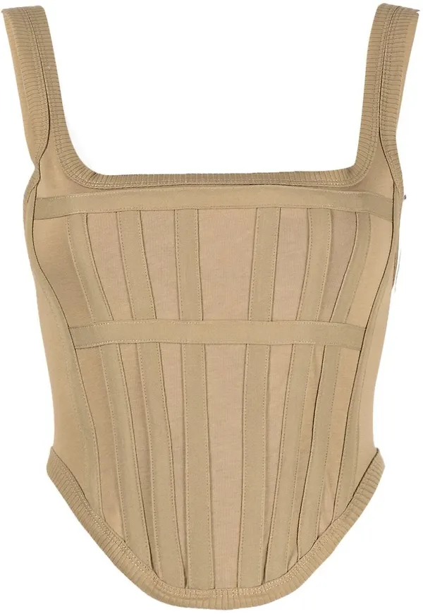 Dion Lee kort korsettopp - Brun
