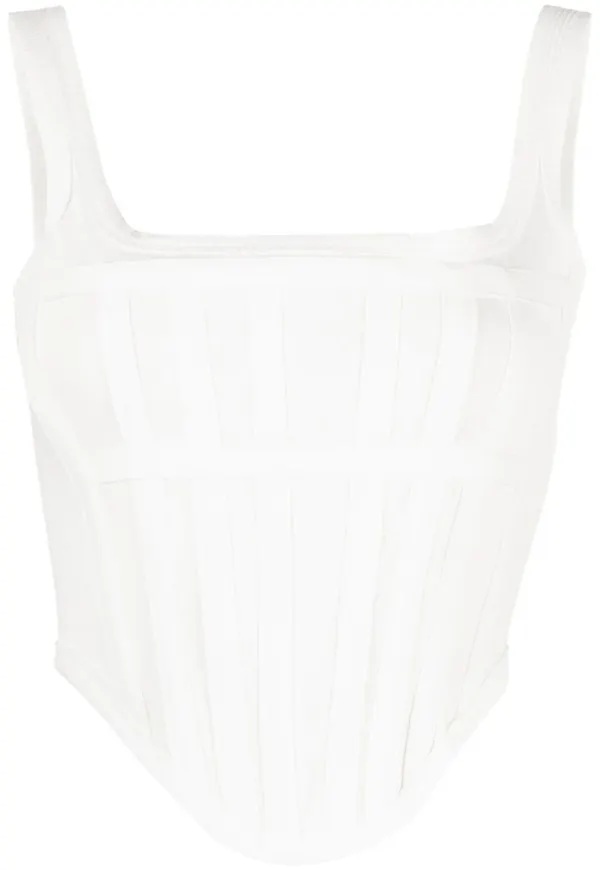 Dion Lee kort korsettopp - Vit