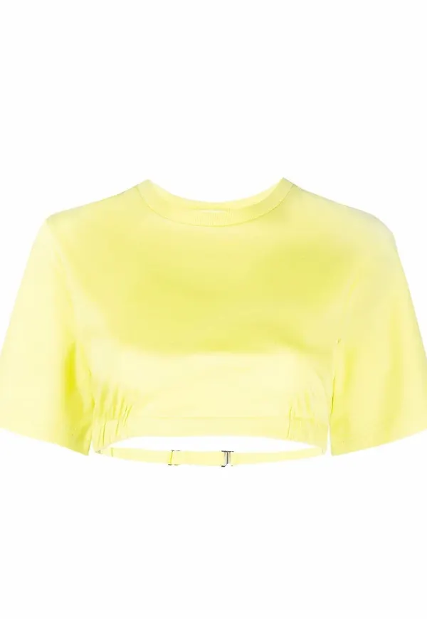 Dion Lee kort t-shirt - Gul